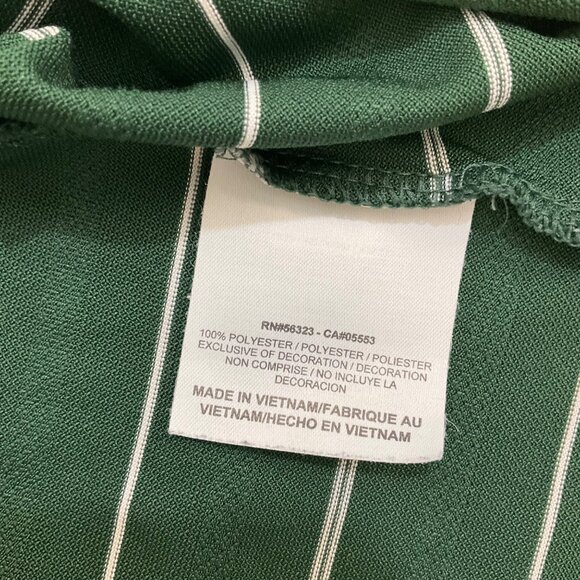 Nike Golf Men's XL Green & White Striped Dri-Fit Short Sleeve Polo Shirt - Picture 7 of 10